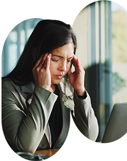 Woman concentrating