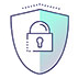 badge with padlock