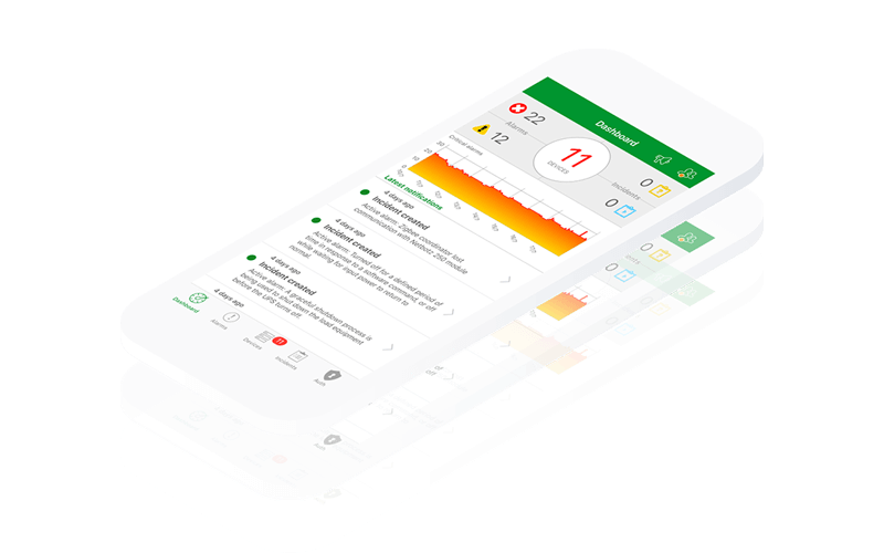 APC EcoStruxure IT displayed on mobile phone mock
