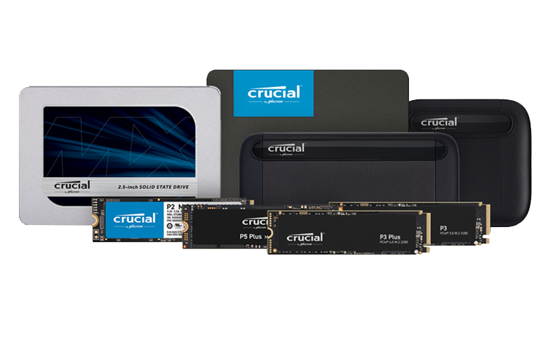 Optimise your PC performance with SSD Crucial storage device plugged into a laptop