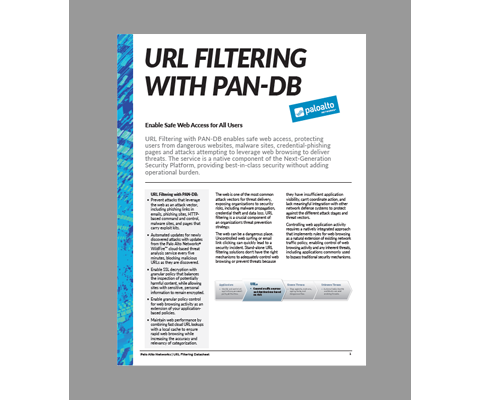 Stay protected against unwanted threats URL Filtering datasheet cover