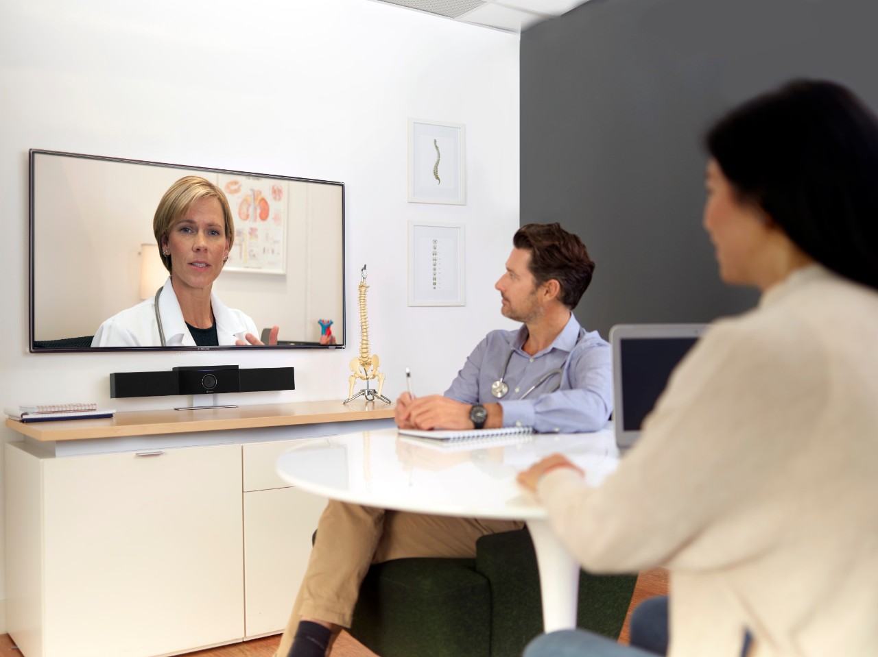 Conference meeting using the Poly Studio X30