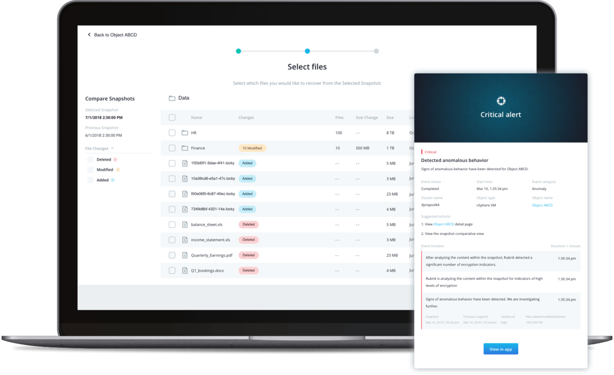 Radar recovery from Rubrik Radar recovery from Rubrik