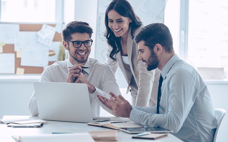 Security Virtualization with VMware NSX Group of colleagues working together on a project